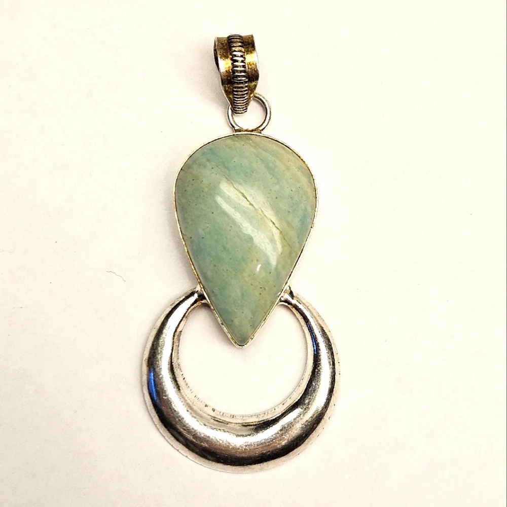 Amazonite Sterling Silver Pendant